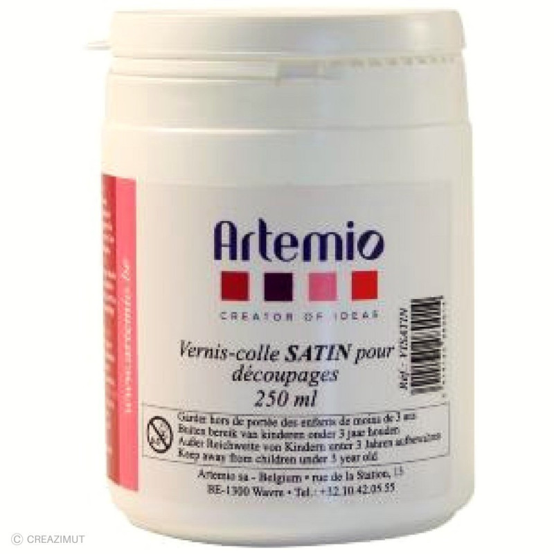 Vernis colle satiné 250ml Visatin ARTEMIO