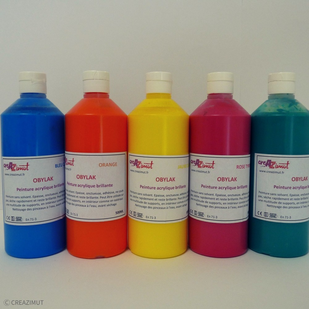 MONT MARTE Peinture Acrylique - 500ml - Céruléen - Idéal Pour La