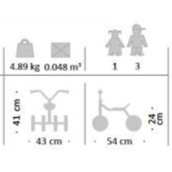 Le push bike permet à l'enfant de se déplacer en poussant