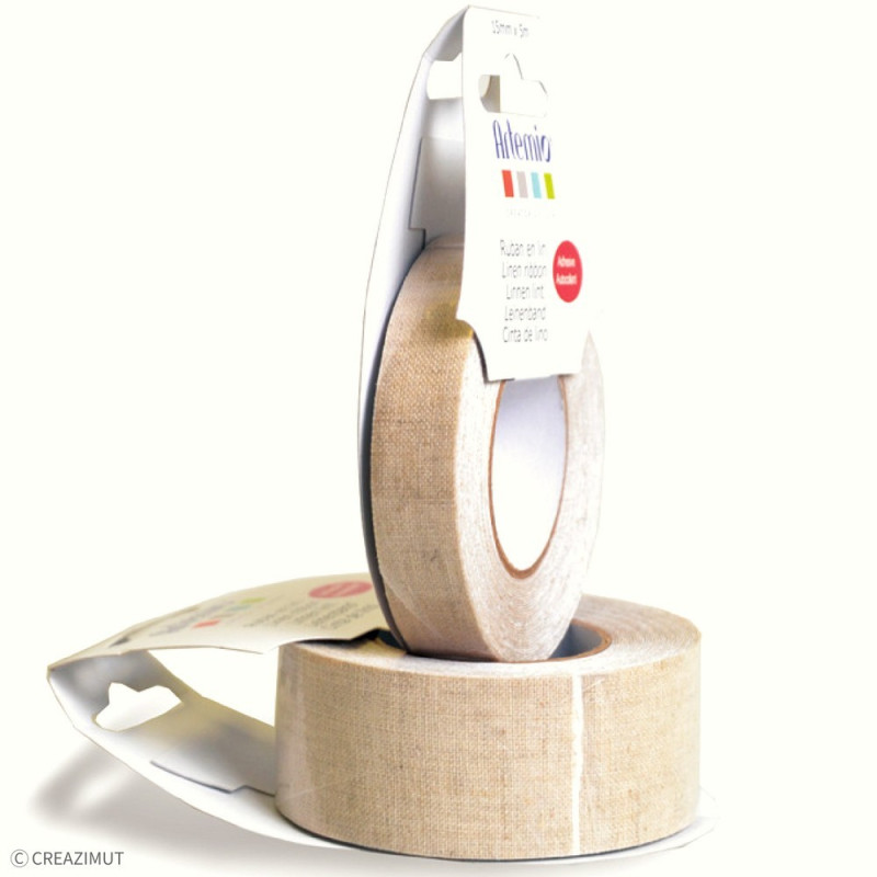 Ruban en lin autocollant 1,5 cm x 5 m 13080012 ARTEMIO