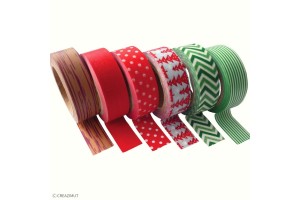 Lot de 6 rouleaux masking tape Hiver