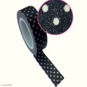 Rouleau adhésif masking tape Noir à pois 470050 PWI