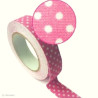 Ruban tissu adhésif masking tape Rose à pois 193510 PWI