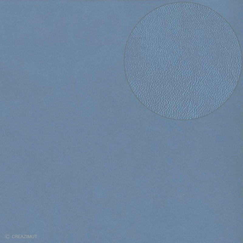 Feuille Bazzill texturée cuir BLEU ORAGE - 13020057 ARTEMIO