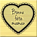 Tampon bois Bonne fête maman 4x3,5cm arthe714 ARTEMIO