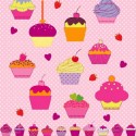 Set de 21 tampons transparents Cupcakes 14x18cm 10001238 ARTEMIO