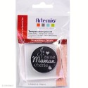 Mini tampon clear Je t'aime maman + bloc acrylique 4x4cm 10030045 ARTEMIO