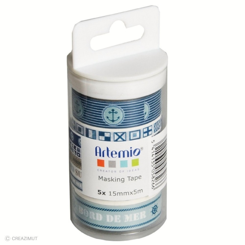 Lot de 5 rouleaux adhésifs masking Long Island 11060181 ARTEMIO