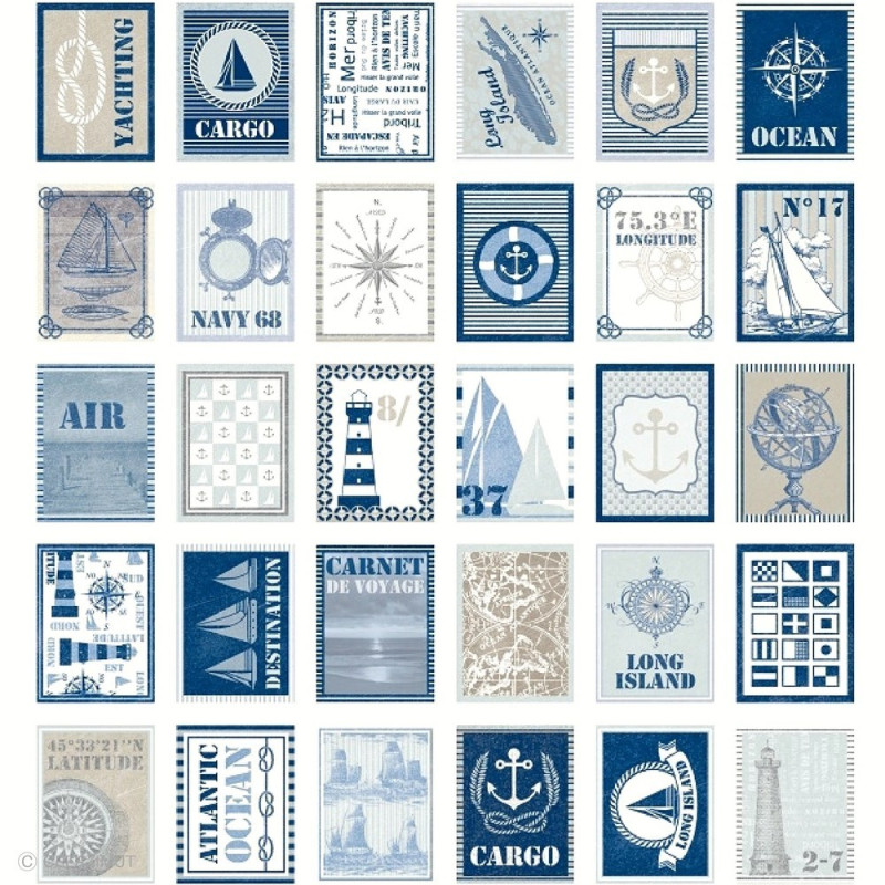 Planche de 32 timbres adhésifs Long Island 11004381 ARTEMIO